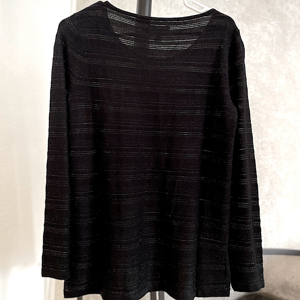 NWT Ladies Black Sweater with Silver Sparkle